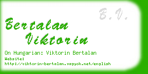 bertalan viktorin business card